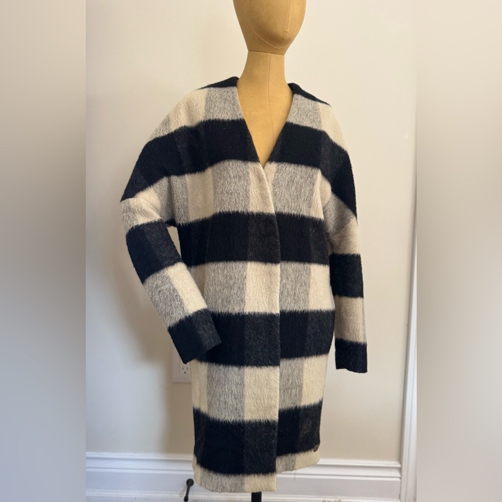SCOTCH & SODA Black and Cream Wool Checkered Jacket (Petite) - Picture 3 of 9